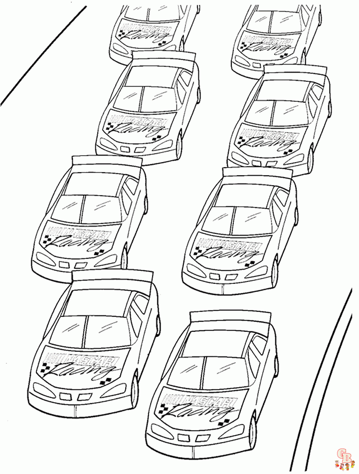 Enjoy the thrills of nascar with free printable coloring pages