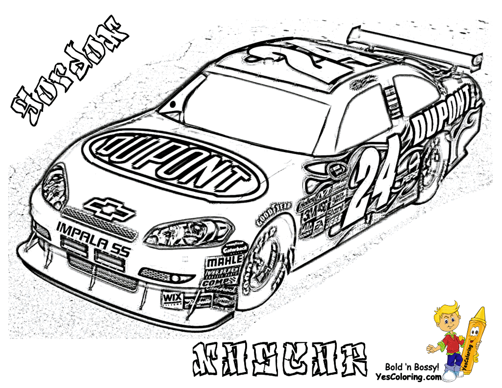 Nascarcargordoncoloring