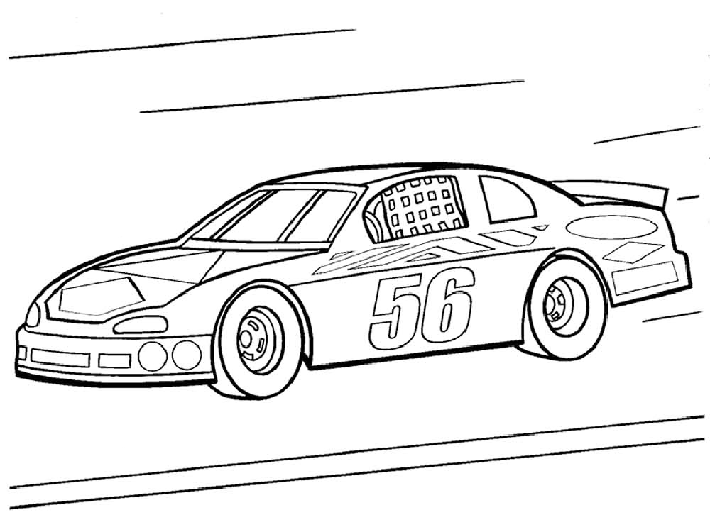 Nascar coloring pages