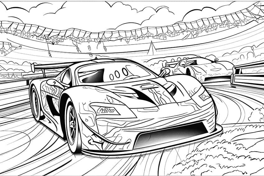 Race car coloring pages