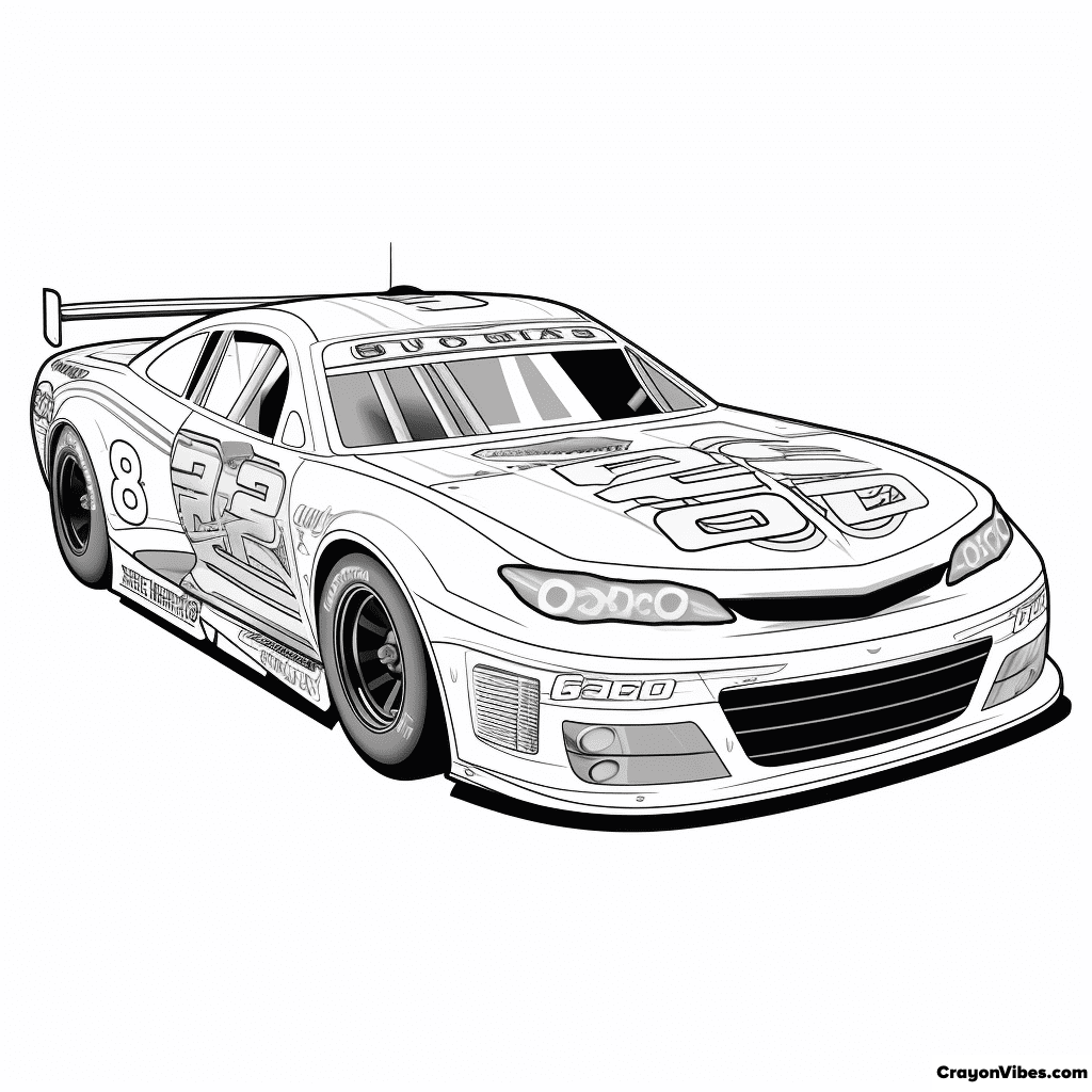 Nascar coloring pages free printables for kids and adults