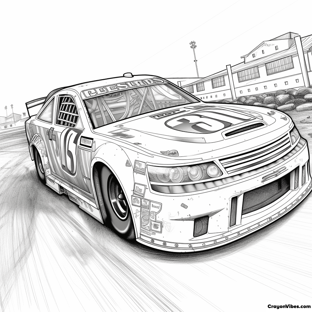 Nascar coloring pages free printables for kids and adults