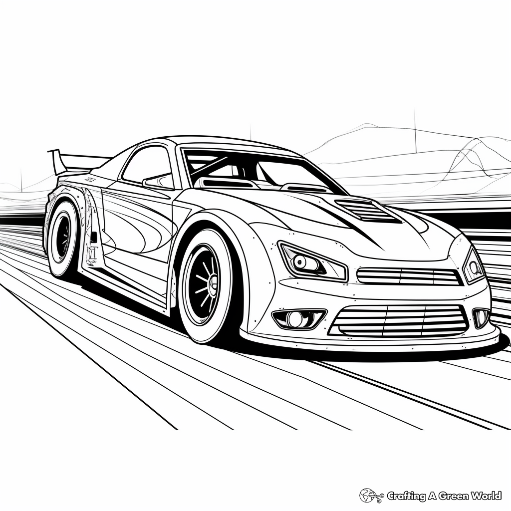 Race car coloring pages