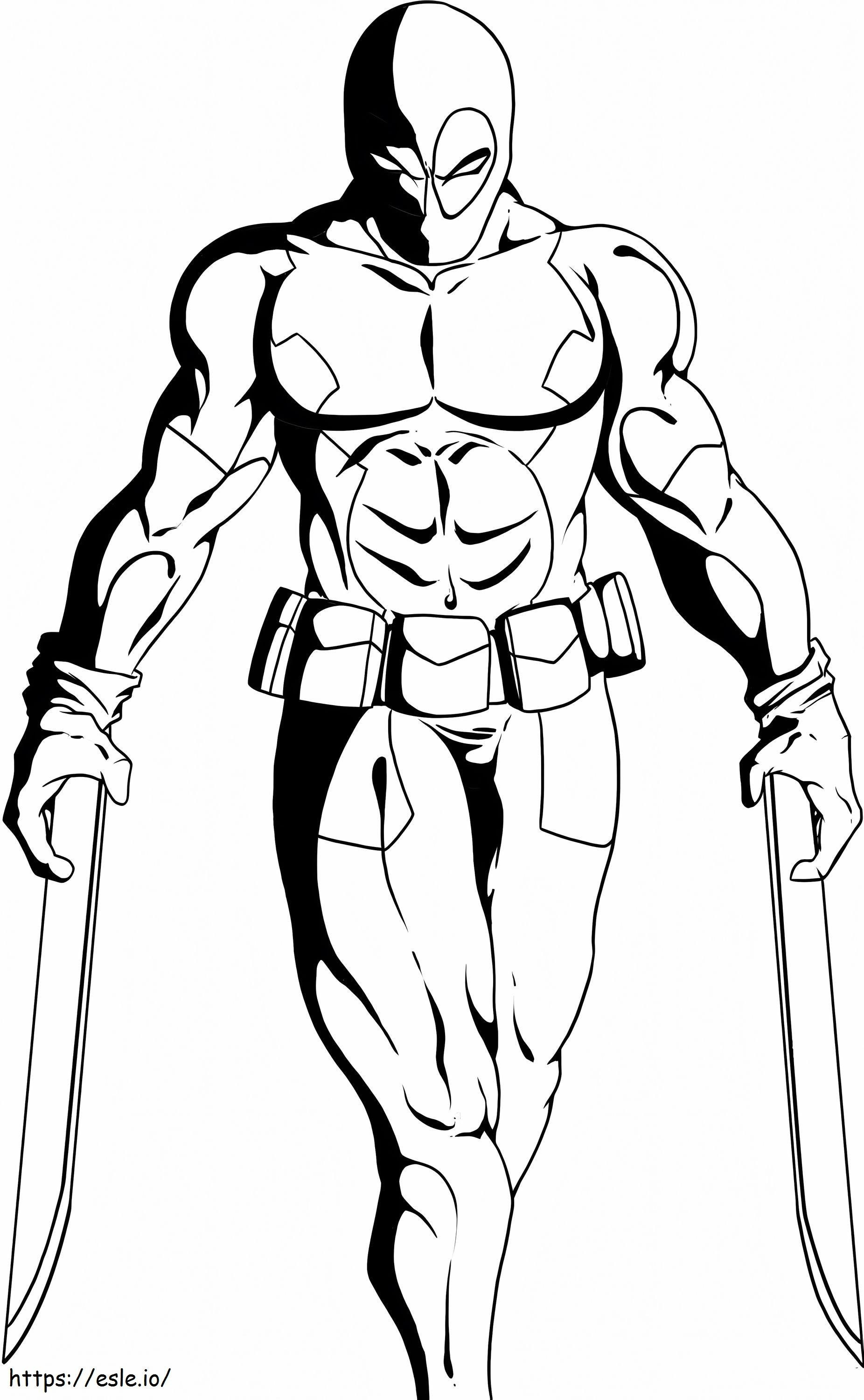 Deadpool basico coloring page