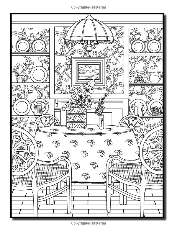 Interior designs an adult coloring book with inspirational home designs fun room ideas and beautifully decorated houses for relaxation designs coloring books coloring books coloring pages