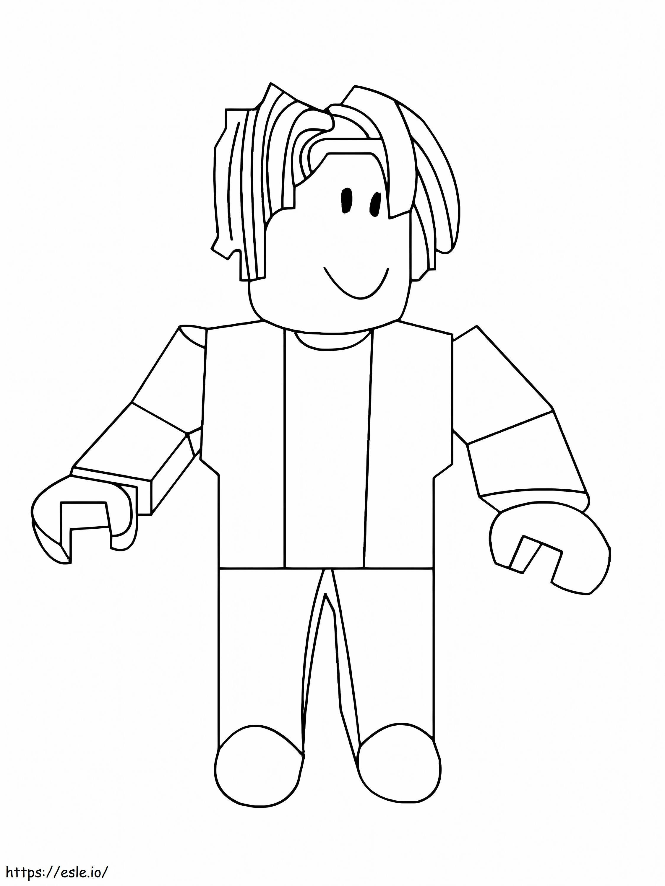 Roblox basic character coloring page