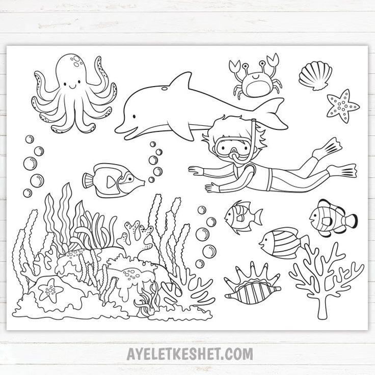 Under the sea coloring pages free printables