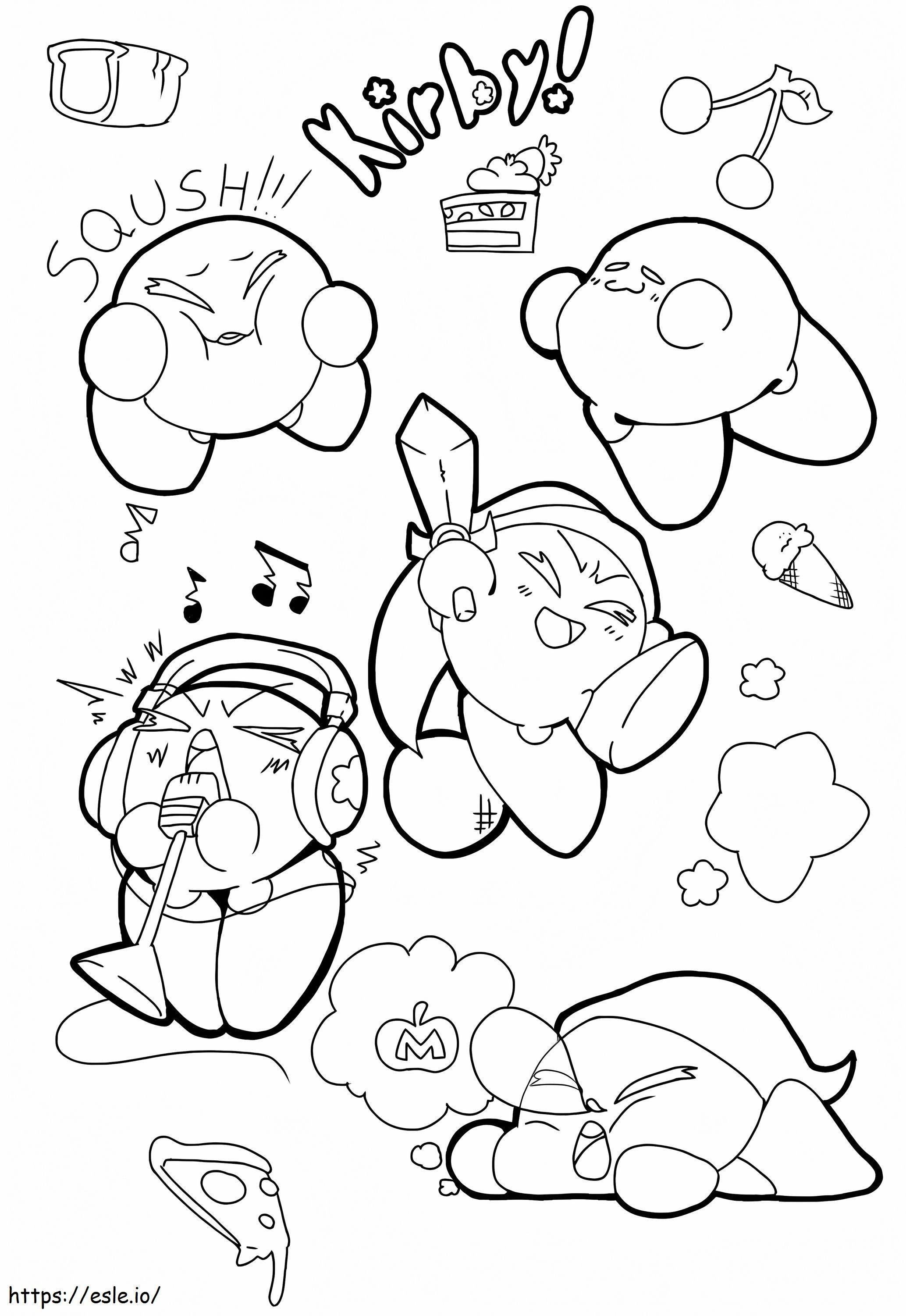 Kirby basico coloring page