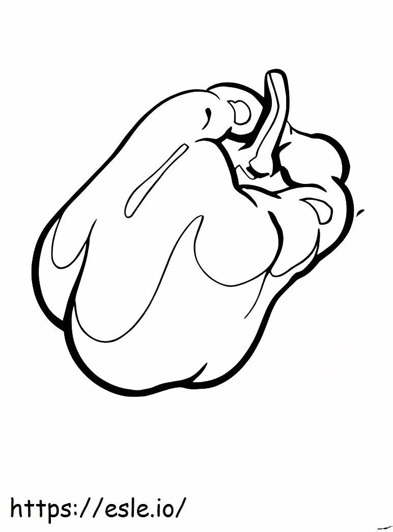 Basic sweet pepper coloring page