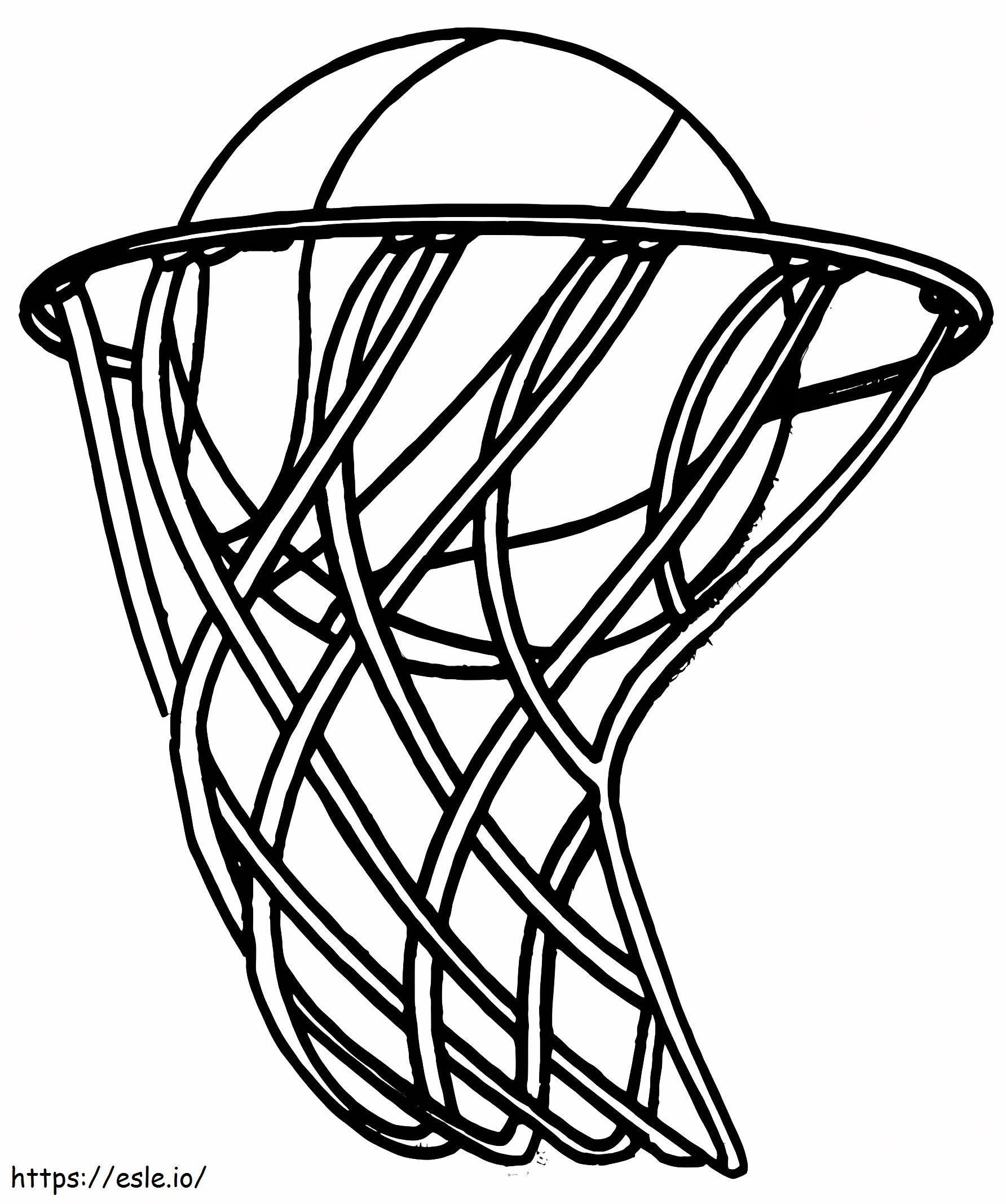 Basic basketball coloring page