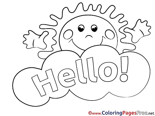 Sun colourg sheet download hello colorg pages hello pictures color