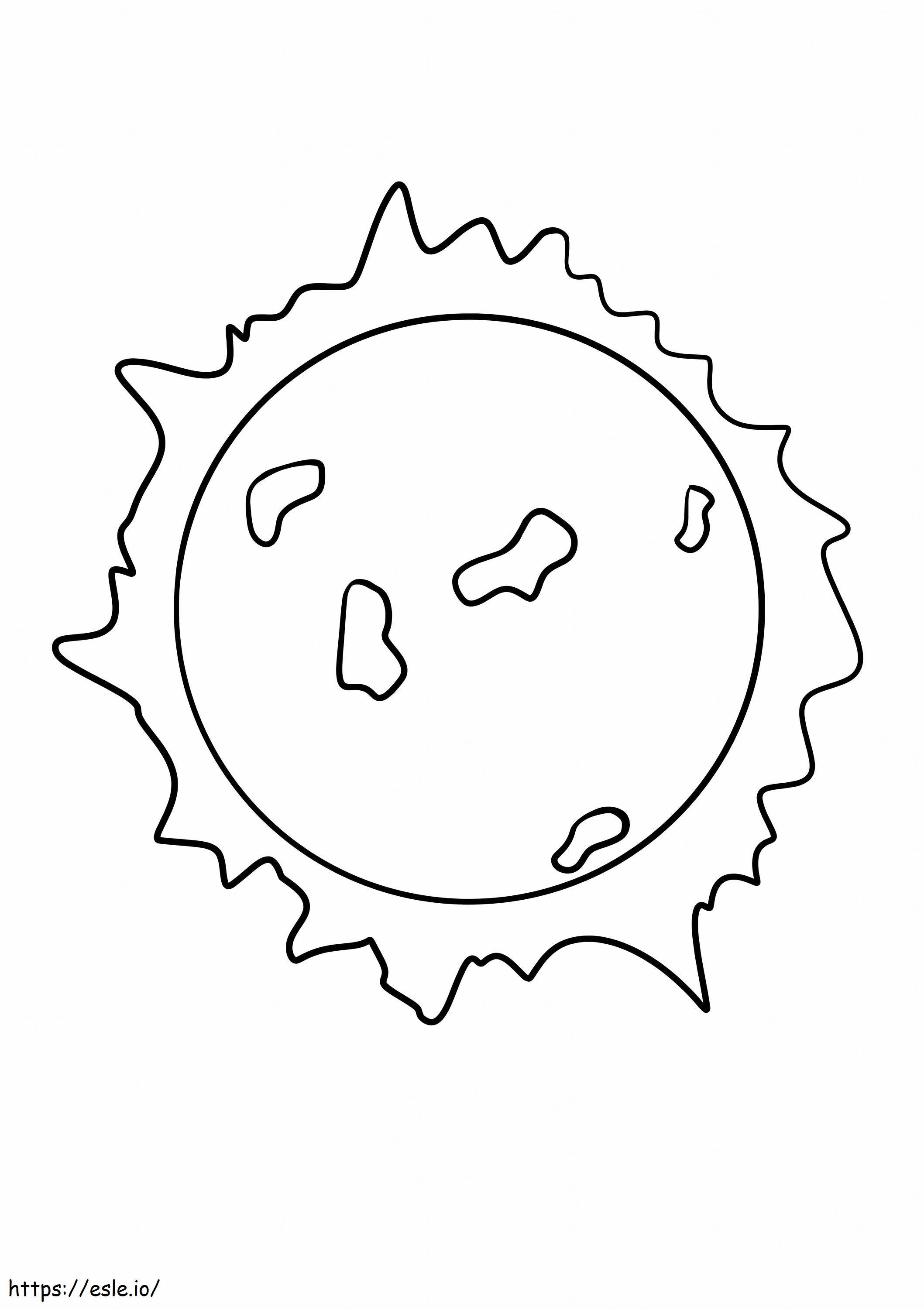 Basic sun coloring page