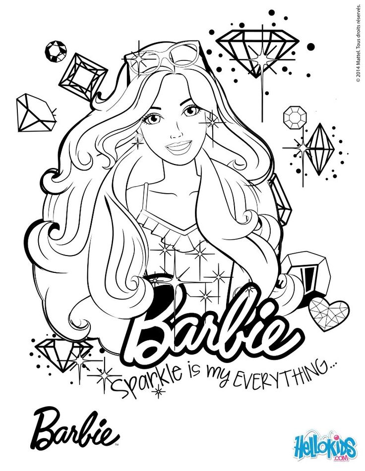 Barbie para colorir e imprimir