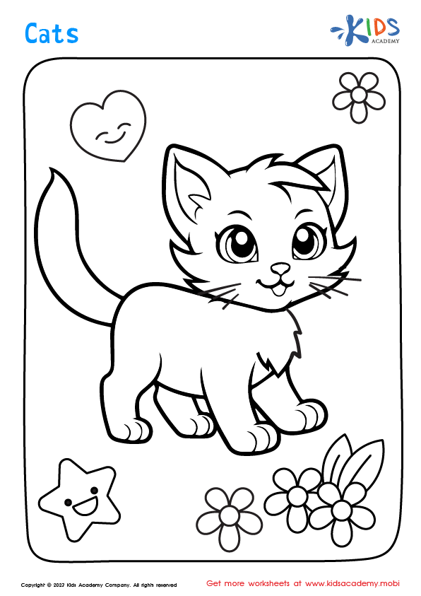 Free printable cat coloring page