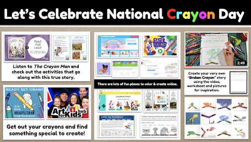 Lets celebrate national crayon day with special activities books a choice board and collections by destiny