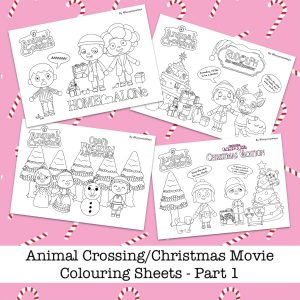 Animal crossingchristmas movie colouring sheets â lucys room