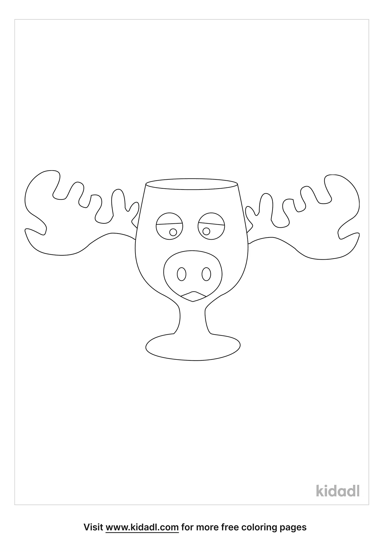 Free christmas vacation moose mug coloring page coloring page printables