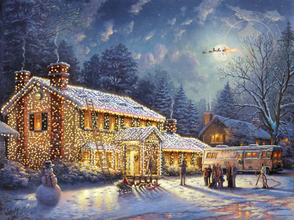 National lampoons christmas vacation by thomas kinkade studios â cv art and frame