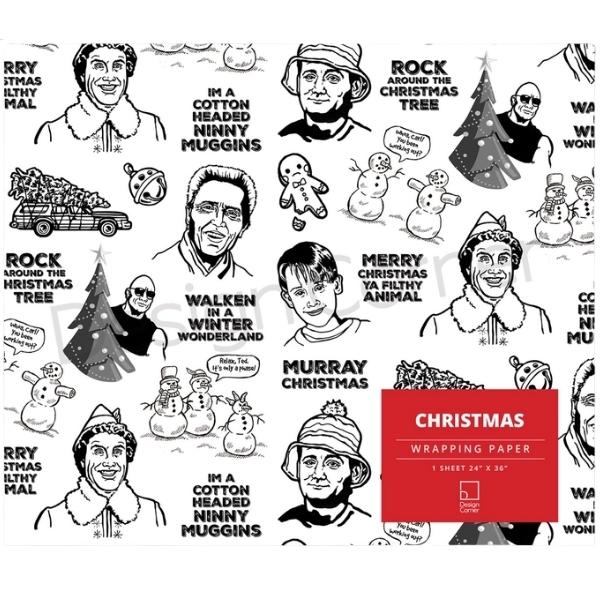 Pop culture christmas gift wrap by design corner at maker house co