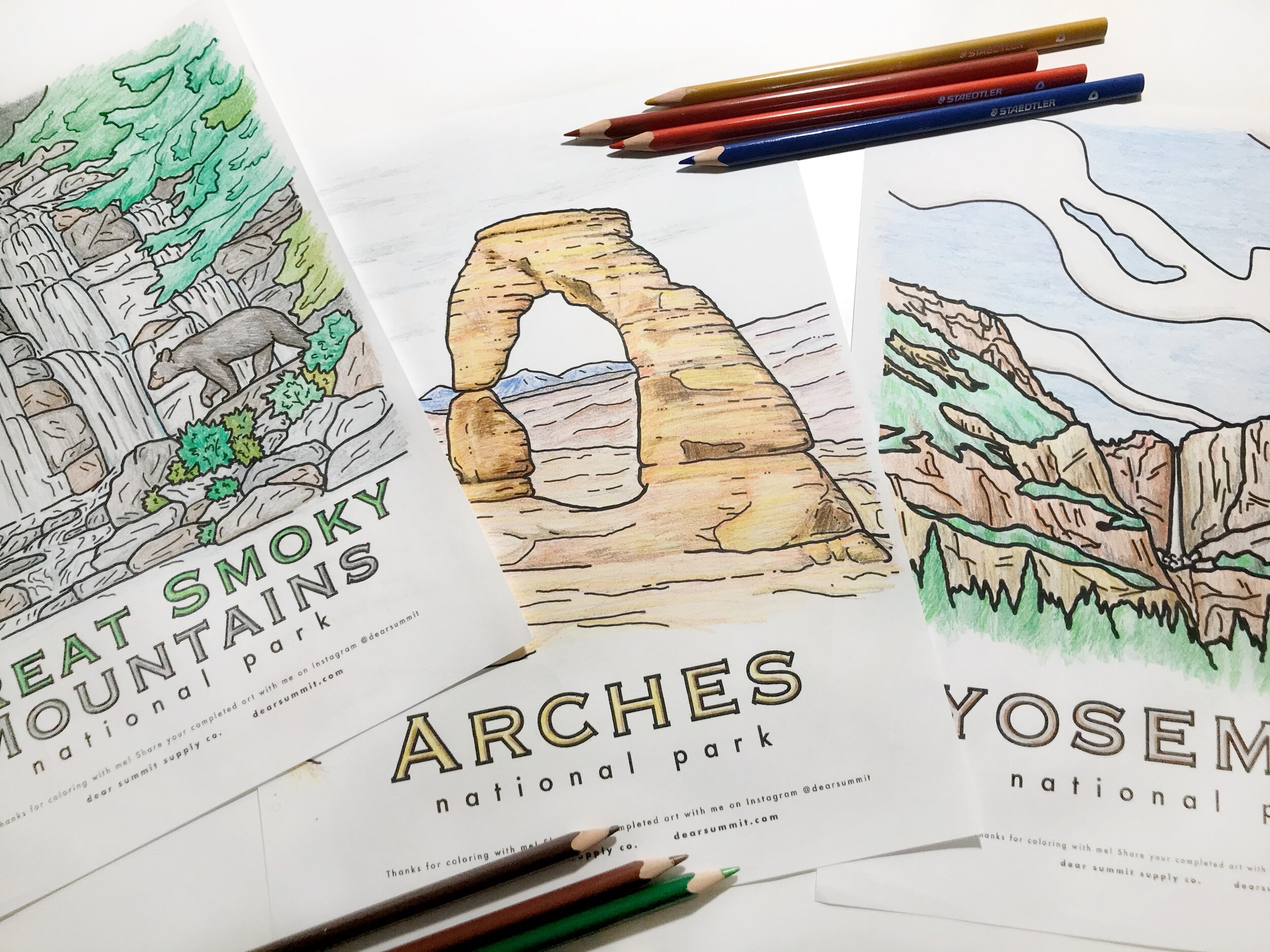 National park coloring pages â dear summit supply co