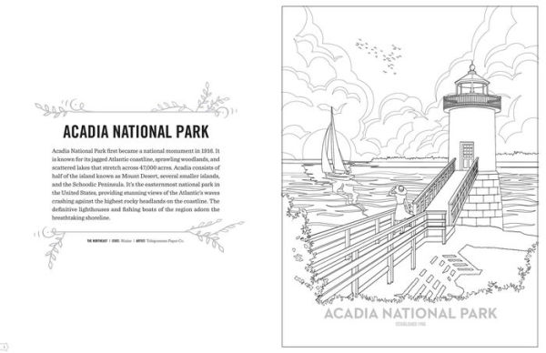 The art of the national parks coloring book fifty