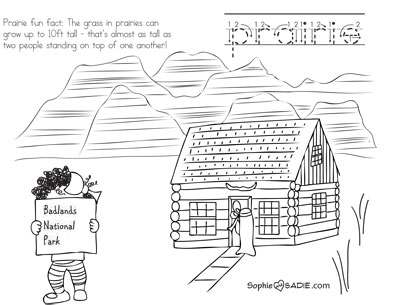 Coloring page badlands national park sophie and sadie