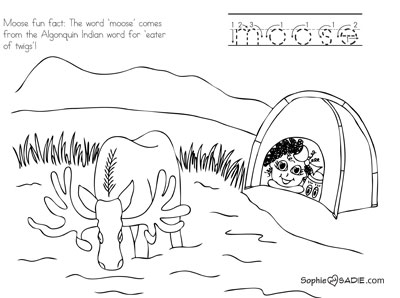 Coloring page voyageurs national park sophie and sadie