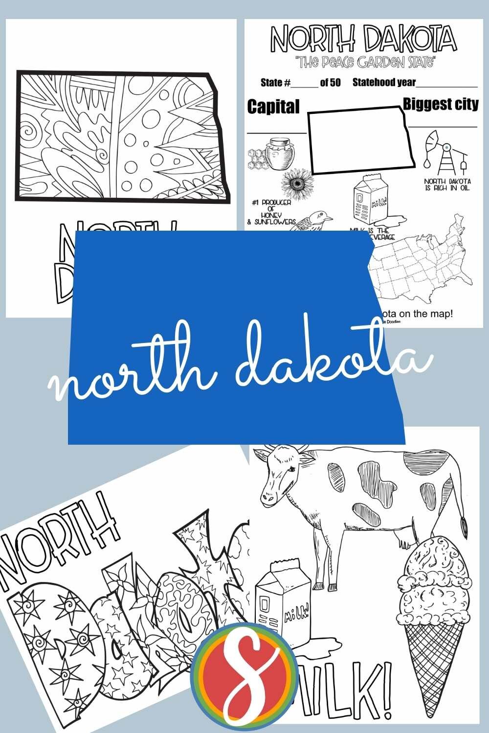 Free north dakota coloring pages â stevie doodles
