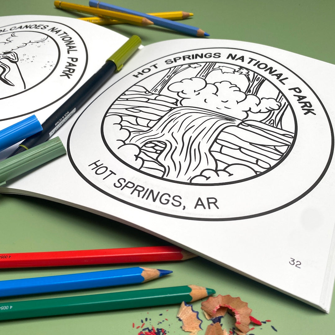 National parks coloring book