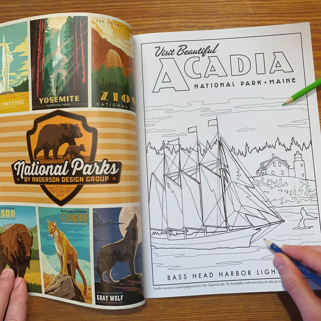 Coloring book national parks