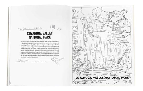 The art of the national parks coloring book fifty