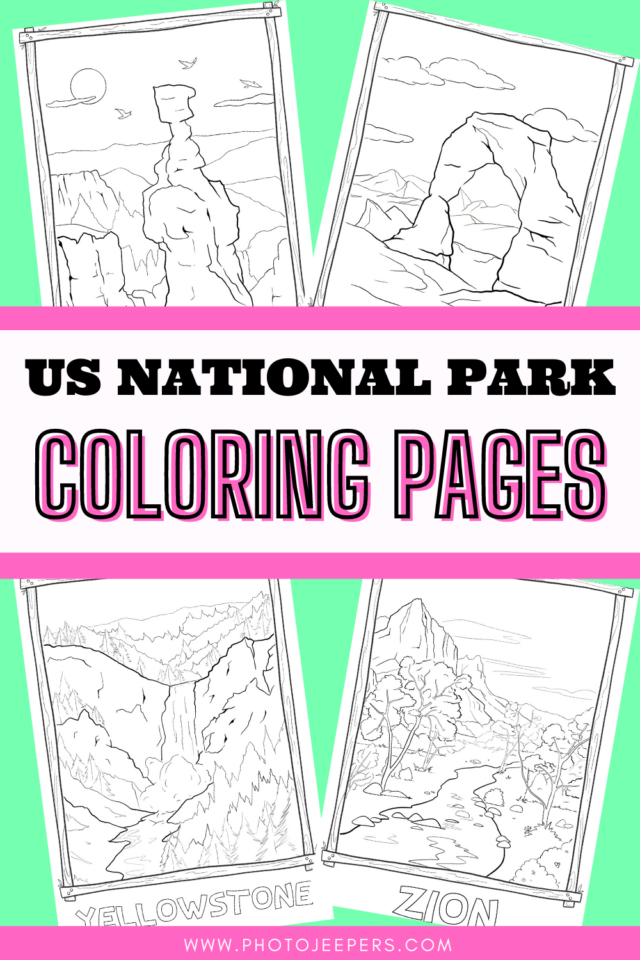 Us national park coloring pages