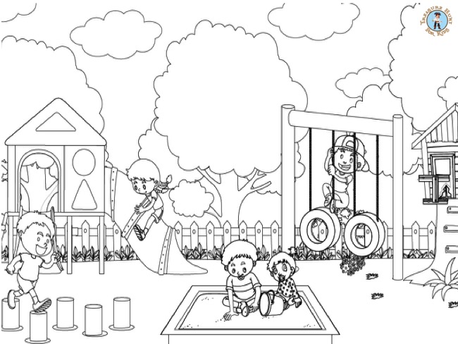 Park coloring page