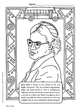 Rosa parks coloring page