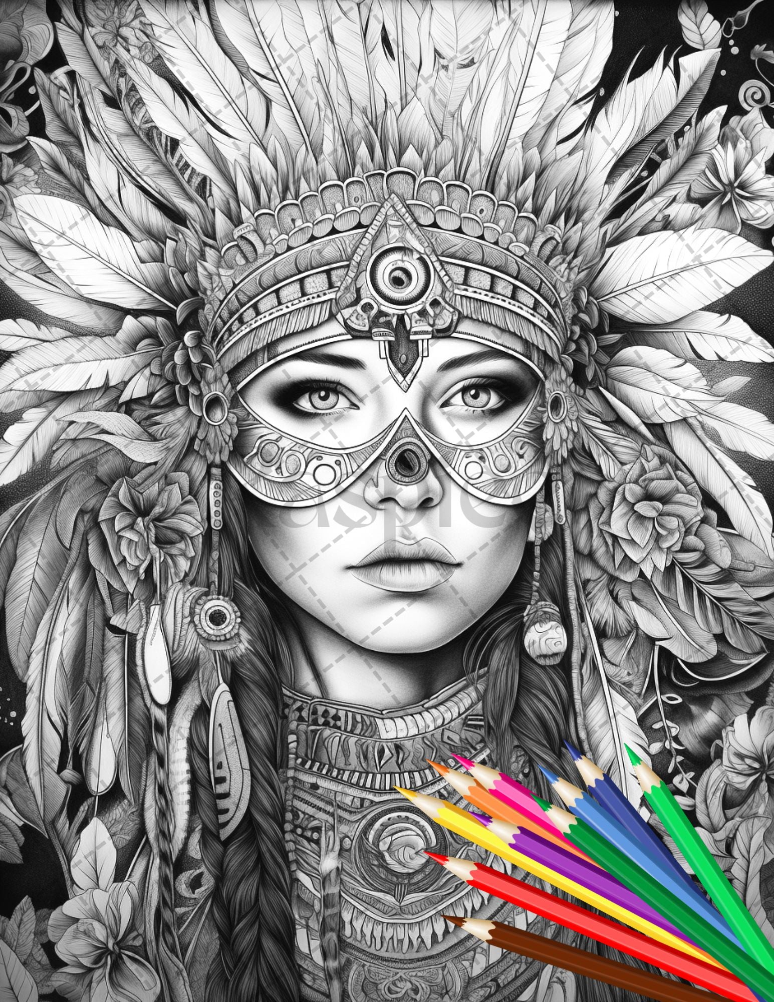 Native american girls printable coloring pages for adult native am â coloring