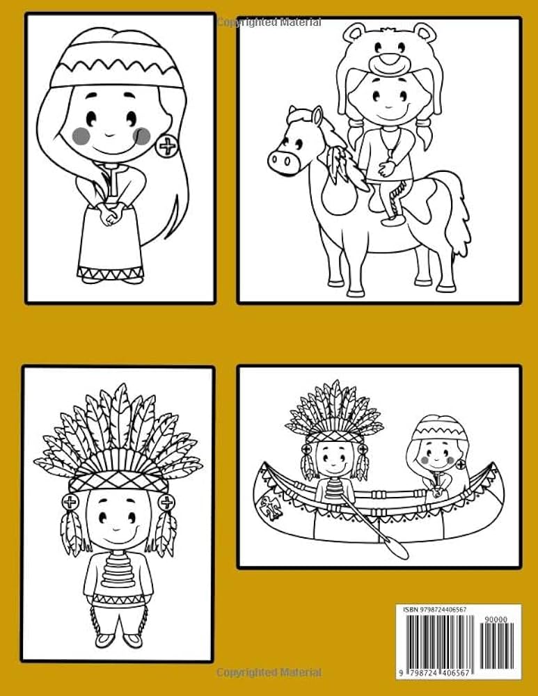 Native american coloring book for kids designs inspired by native american indians culture edition native books