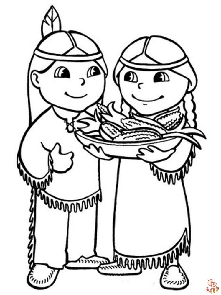 Free printable native american coloring pages for kids