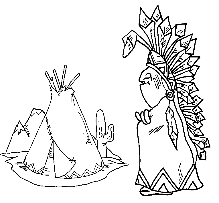 Native american coloring pages