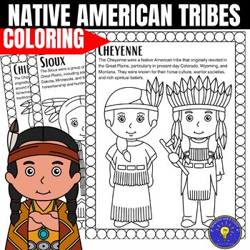 Native american tribes activities coloring pages