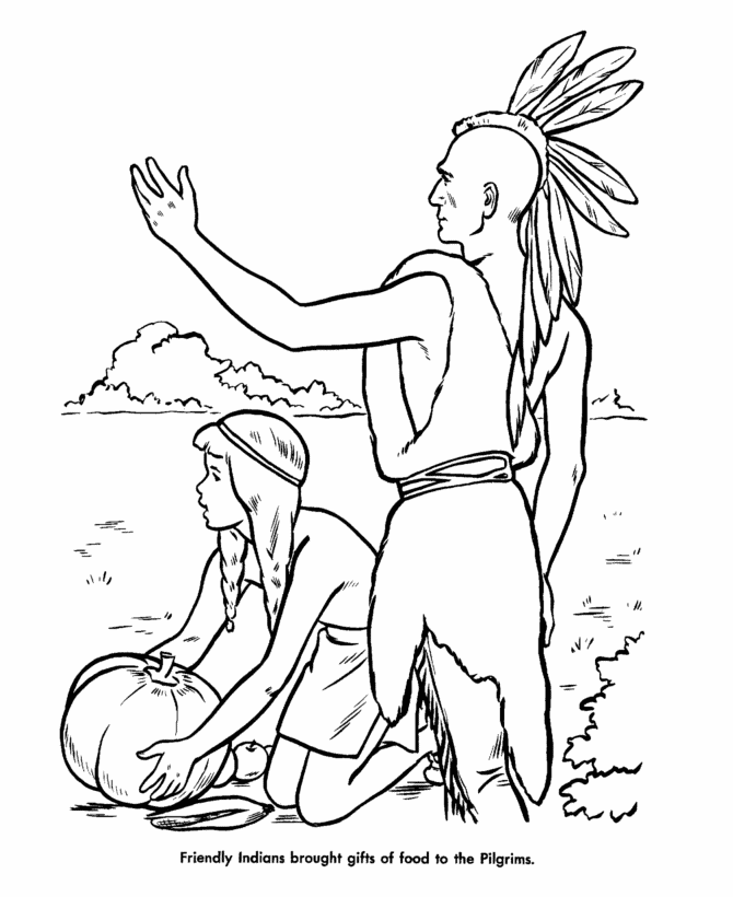 Native american coloring pages