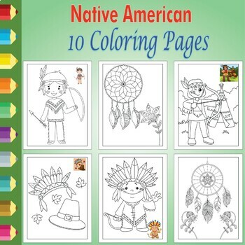 Native american indian coloring pages indigenous people day culture appreciation