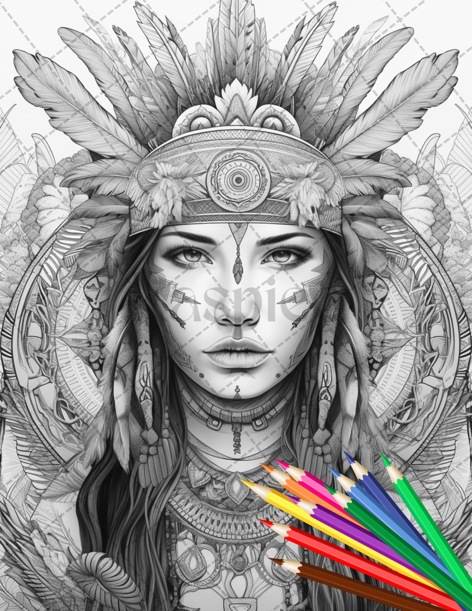 Native american girls printable coloring pages for adult native am â coloring