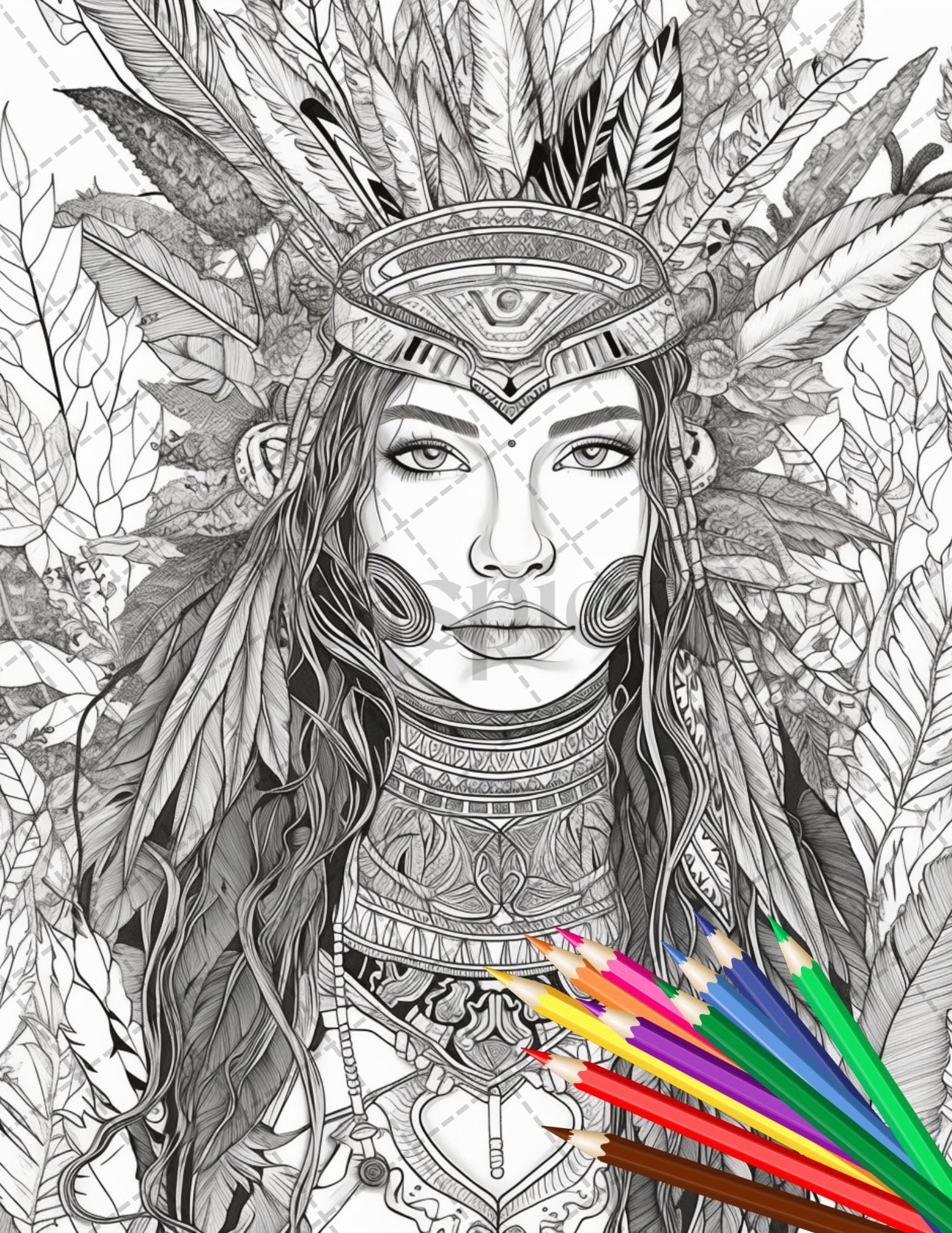 Native american girls printable coloring pages for adult native am â coloring