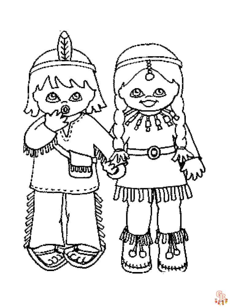 Free printable native american coloring pages for kids