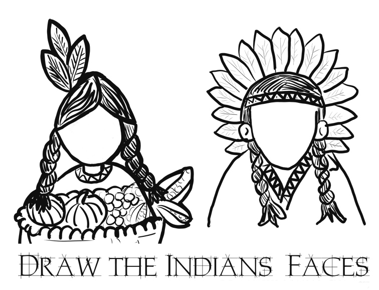 Thanksgiving coloring pages native american indian coloring pages