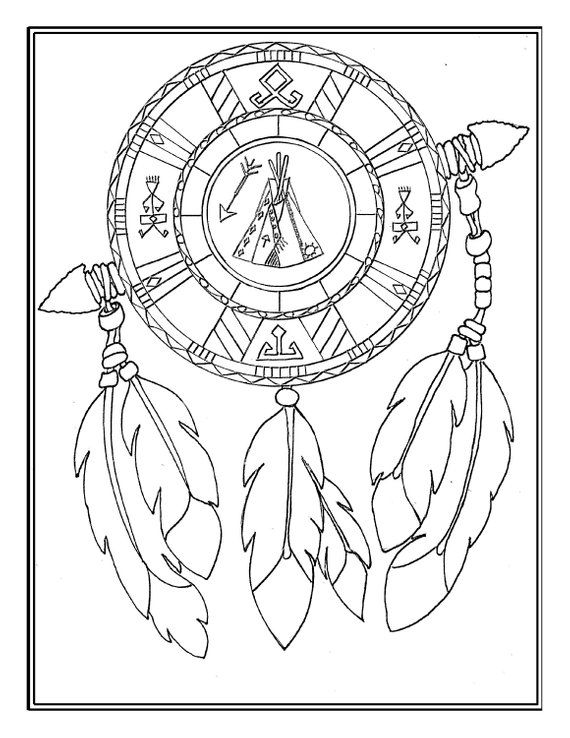 Printable digital download native american mandala adult