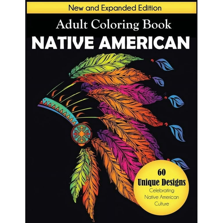 Native american adult coloring book paperback