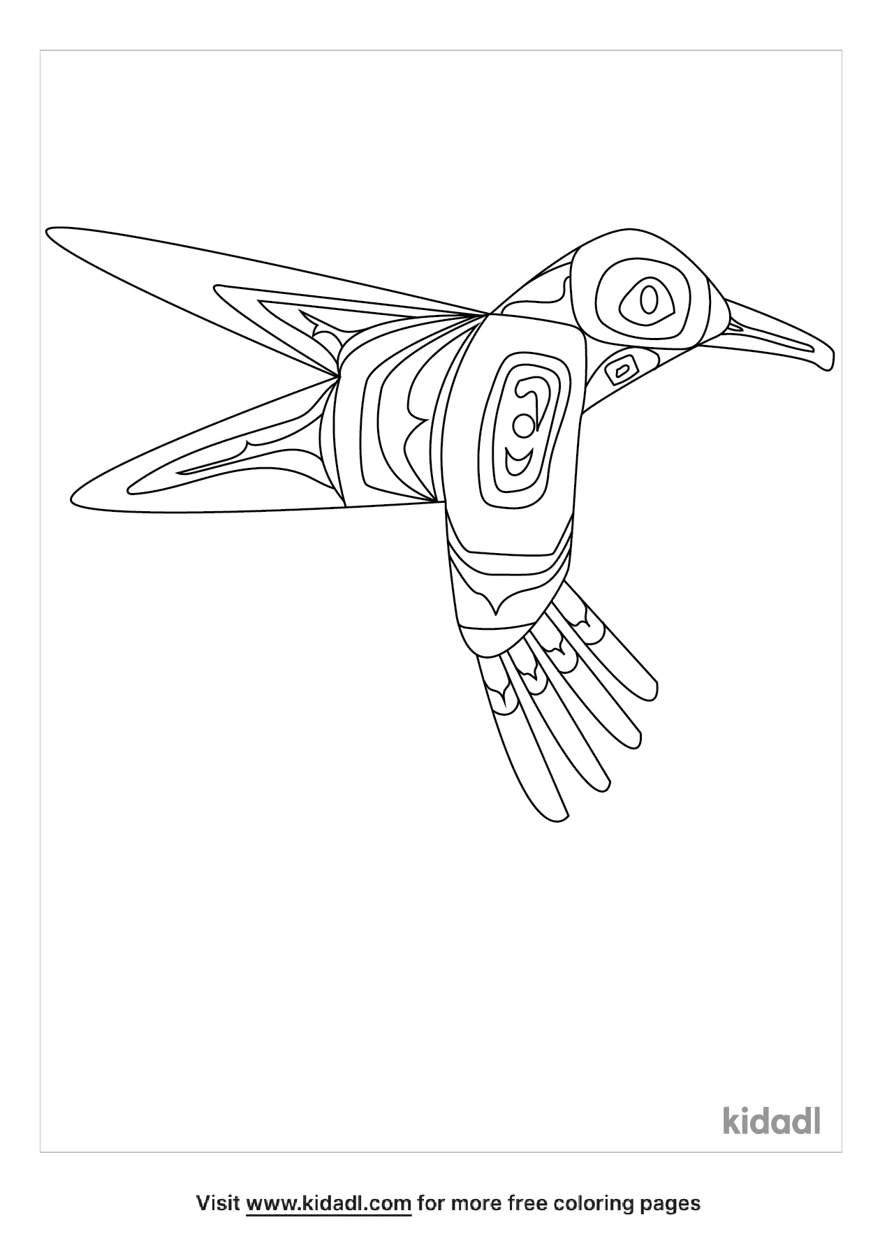 Free native american hummingbird symbol coloring page coloring page printables