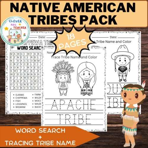 Native american heritage printable pack native american tribes worksheet made by teachers