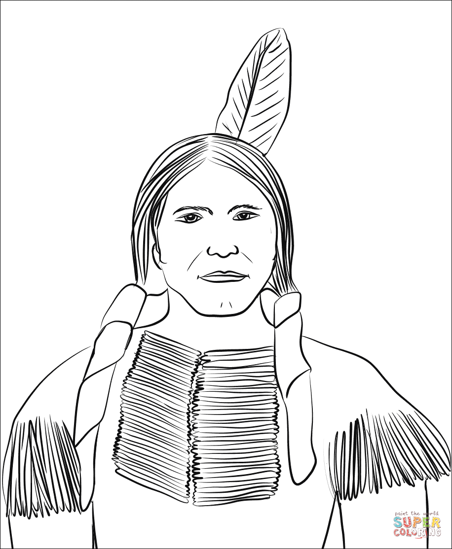 Crazy horse oglala lakota leader coloring page free printable coloring pages